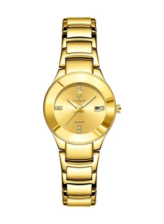 Watch for Women Fashion Waterproof Quartz Stainless Steel Analog Watch Gold 1034 