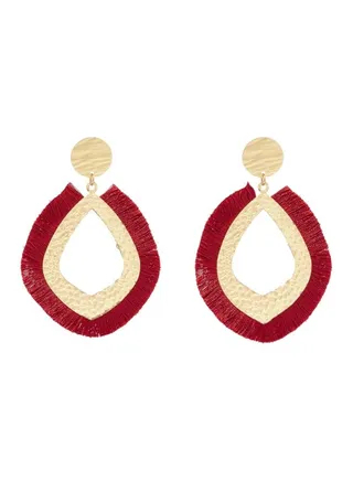 Diamond Shape Dangle Earrings 