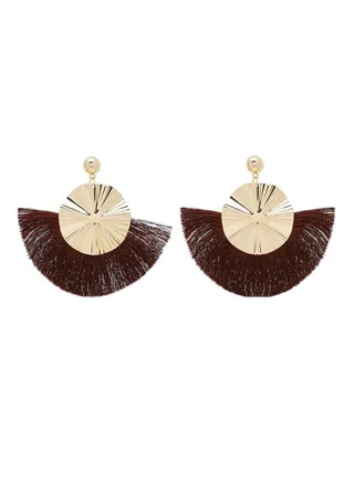 Round Tassel Earrings 