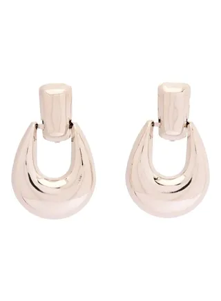 Glossy Tear Drop Design Dangle Earrings 