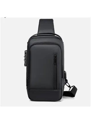 Crossbody Sling Bag, Anti Theft Shoulder Backpack,One Strap Casual Daypacks,Chest Daypack with USB Charger Port,Waterproof,Lightweight,for Hiking Biking Travel Cycling 