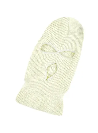 3-Hole Knitted Full Face Mask Dark Beige 