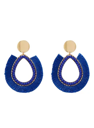 Tear Drop Tassel Earrings 