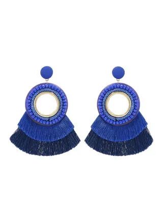 Exquisite 2 Layer Tassel Earrings 