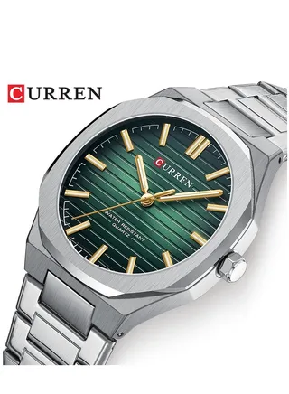 Watches for Men Waterproof Analog Stainless Steel Wristwatch 8456 