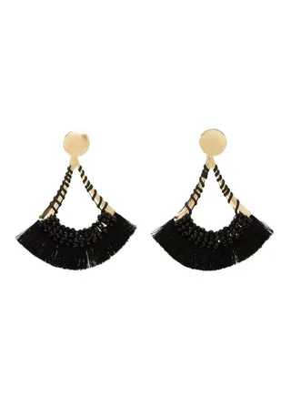 Triangle Tassel Design Dangle Earrings 