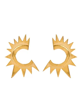 Haya Enlarged Gold Earrings 