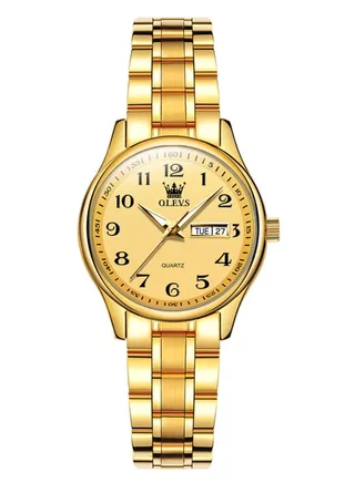 Watches for Women Stainless Steel Quartz Analog Water Resistant Watch Gold 5567 