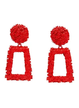 Rough Textured Dangle Earrings 