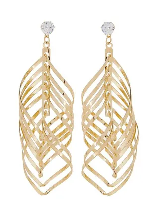 Layered Spiral Design Dangle Earrings 