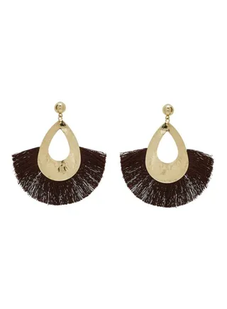 Tear Drop Tassel Earrings 