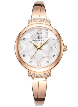 Kenneth Scott Women's White Dial Analog Watch - K22522-RBKW 