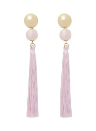 Thread Tassel Design Dangle Earrings 