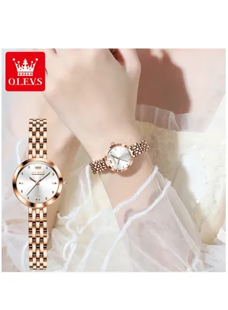 Watches for Women Fashion Quartz Stainless Steel Water Resistant Watch Gold 9992 