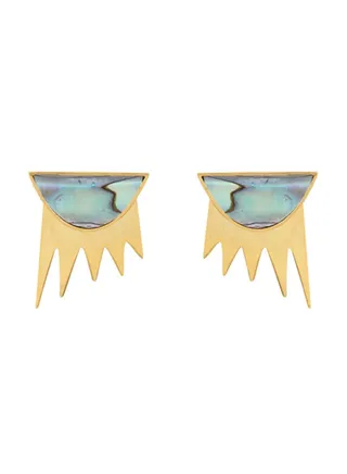 Meriam Gold Earrings Blue 