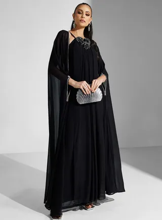 Floral Knitted Kaftan