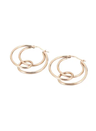Women's Stainless Steel Rose Gold Earrings - LC.E.01091.440 