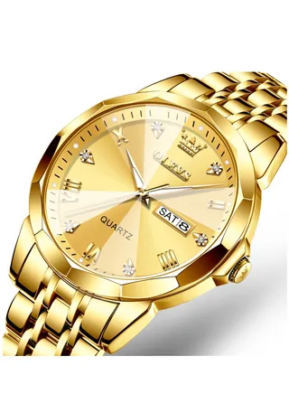 Watches for Men Fashion Stainless Steel Quartz Analog Water Resistant Watch 9931 