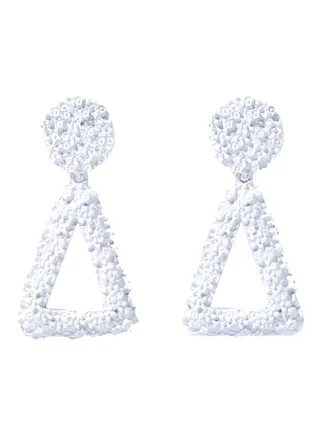 Triangle Design Dangle Earrings 