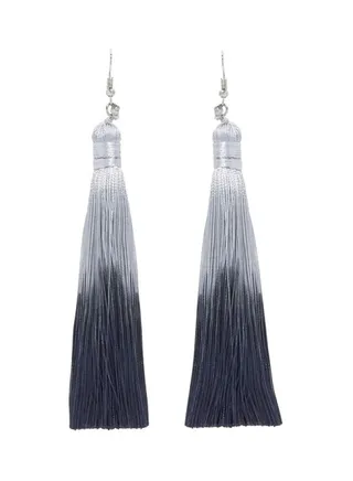 Metal Two Tone Dangle Earrings 