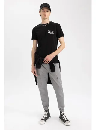 Man Slim Cargo Jogger Woven Woven Trousers 