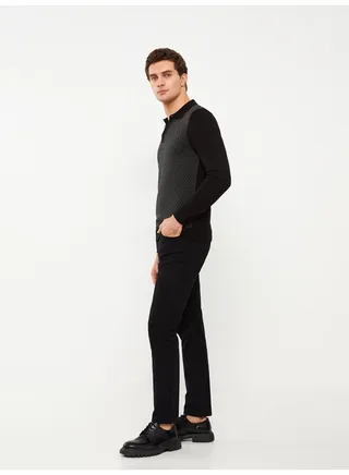 Slim Fit Dobby Men's Trousers 