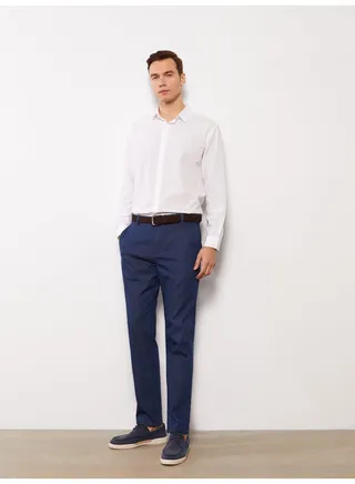 Slim Fit Gabardine Men's Trousers 