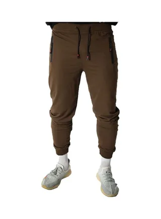 Cotton Casual Sweatpants Brown 