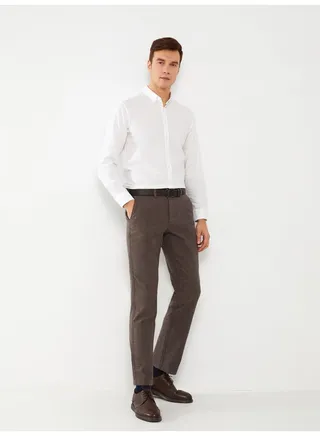 Standard Fit Dobby Weave Men's Trousers 