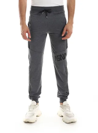 Detailed Casual Sweatpants With Tape 