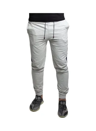 Cotton Casual Sweatpants Light Grey/Blue 