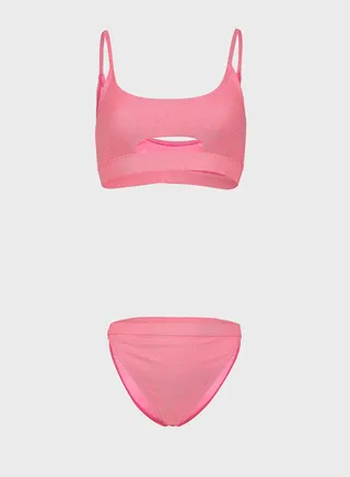 Cut Out Bikini Top & Bottom Set 