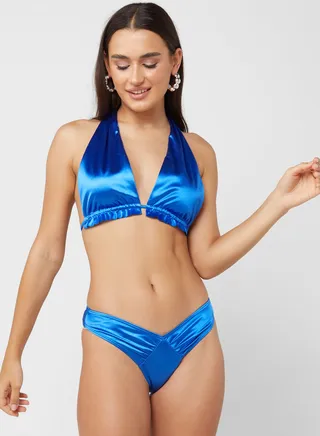 Halter Neck Tie Detail Bikini 