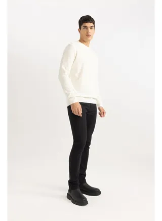 Man Slim Jean Cut Chino Chino Trousers 