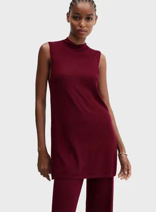 High Neck Knitted Top 