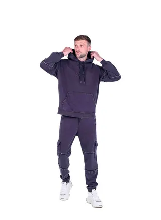 STONE WASH REGULAR CARGO JOGGERS 