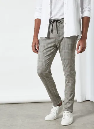 Checkered Pants Black/White 