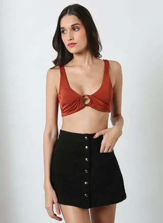 Tortoise Ring Bikini Top Cinnamon 