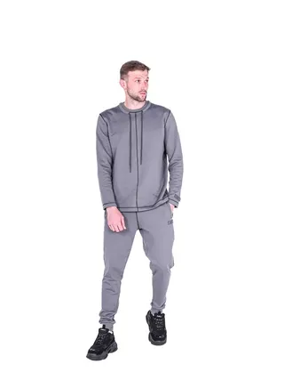 SLIM FIT JOGGERS WITH CONTRAST STITCH 