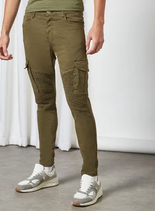 Slim Fit Cargo Pants Khaki 