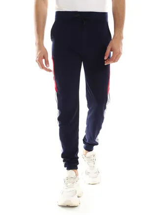 Detailed Casual Sweatpants With Coloured Side 