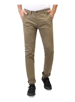 Coup Slim Fit Chino Pants For Men Color Olive 