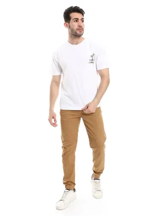 Elastic Waist With Drawstring Pants_Copper 