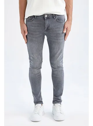 Man Grey Denim Trousers 
