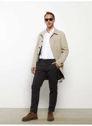 Slim Fit Textured Men's Trousers 