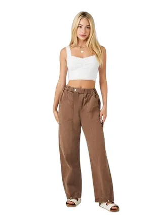 Straight-Leg Cotton Pants 