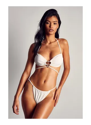 Strappy Metal Trim Bikini Set 