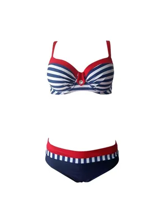 2-Piece Bikini Blue/Red 