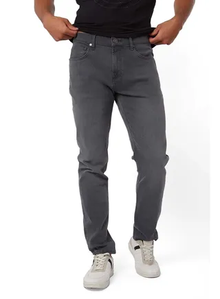 Fancy Regular Fit Straight Leg Denim Jeans 
