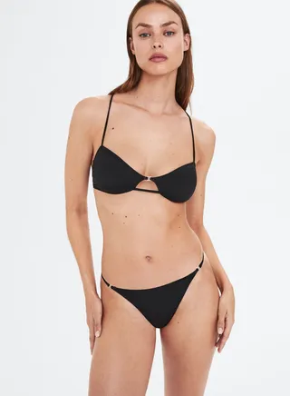 Cut Out Halter Bikini Top 
